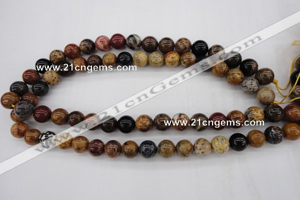 CWJ283 15.5 inches 11mm round wood jasper gemstone beads wholesale