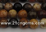 CWJ288 15.5 inches 8mm round wood jasper gemstone beads wholesale