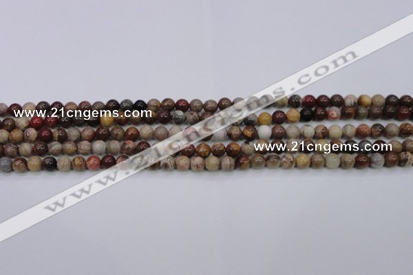 CWJ400 15.5 inches 4mm round wood jasper gemstone beads wholesale