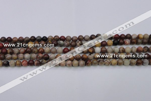 CWJ401 15.5 inches 6mm round wood jasper gemstone beads wholesale