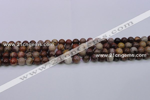 CWJ402 15.5 inches 8mm round wood jasper gemstone beads wholesale