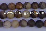 CWJ411 15.5 inches 6mm round matte wood jasper beads wholesale