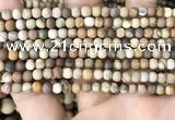 CWJ440 15.5 inches 4mm round matte wood jasper beads wholesale