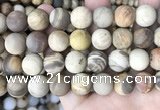 CWJ446 15.5 inches 16mm round matte wood jasper beads wholesale