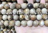 CWJ455 15.5 inches 14mm faceted round wood jasper beads wholesale