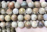 CWJ456 15.5 inches 16mm faceted round wood jasper beads wholesale