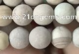 CWJ521 15.5 inches 6mm round matte wooden jasper beads wholesale