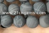 CWJ557 15.5 inches 6mm round matte coffee wood jasper beads wholesale