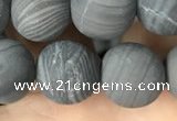 CWJ560 15.5 inches 12mm round matte coffee wood jasper beads wholesale