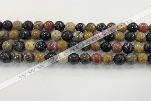 CWJ582 15.5 inches 9mm round wooden jasper beads wholesale