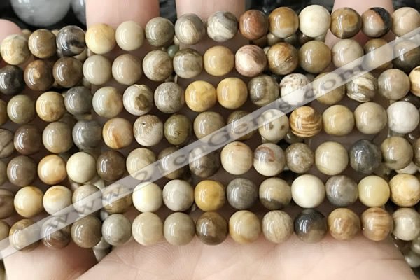 CWJ591 15.5 inches 6mm round wood jasper beads wholesale