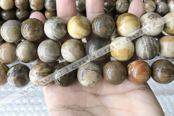 CWJ597 15.5 inches 18mm round wood jasper beads wholesale