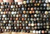 CWJ620 15 inches 4mm round wooden jasper beads wholesale