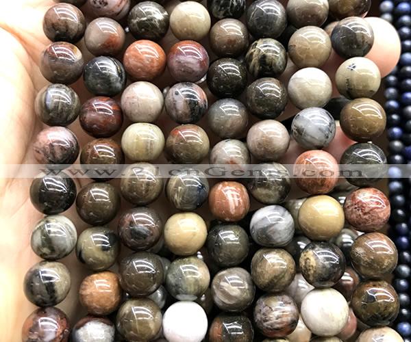 CWJ623 15 inches 10mm round wooden jasper beads wholesale