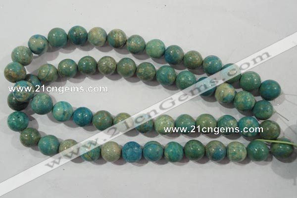 CXH105 15.5 inches 14mm round dyed Xiang He Shi gemstone beads