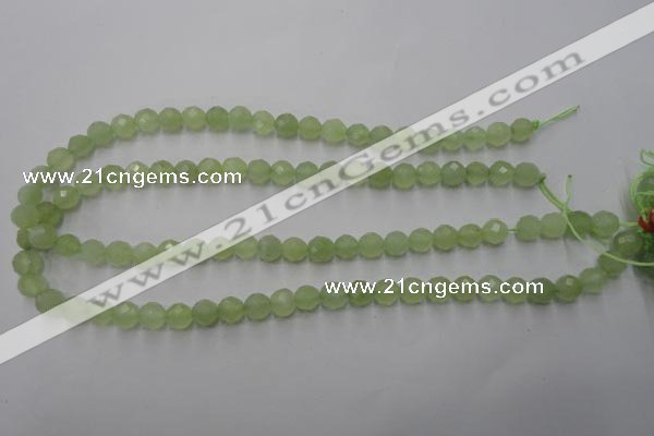 CXJ102 15.5 inches 8mm faceted round New jade beads wholesale