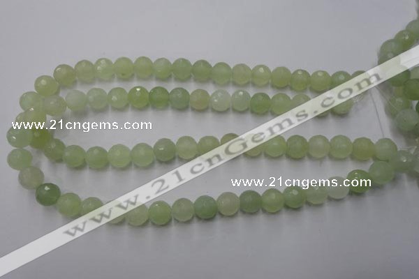 CXJ103 15.5 inches 10mm faceted round New jade beads wholesale