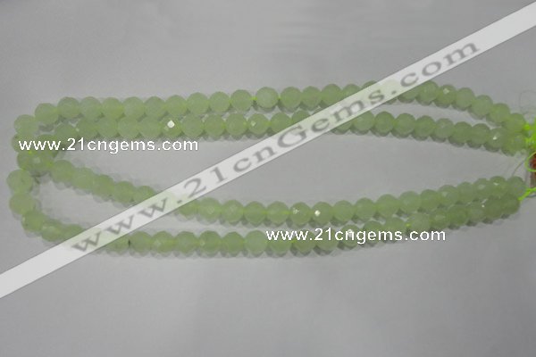 CXJ152 15.5 inches 8mm faceted round New jade beads wholesale