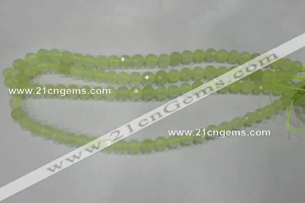 CXJ162 15.5 inches 8mm faceted round New jade beads wholesale