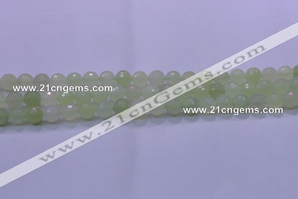 CXJ220 15.5 inches 10mm faceted round New jade beads wholesale