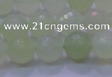 CXJ221 15.5 inches 12mm faceted round New jade beads wholesale