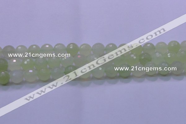 CXJ222 15.5 inches 14mm faceted round New jade beads wholesale