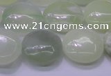 CXJ226 15.5 inches 18mm flat round New jade beads wholesale