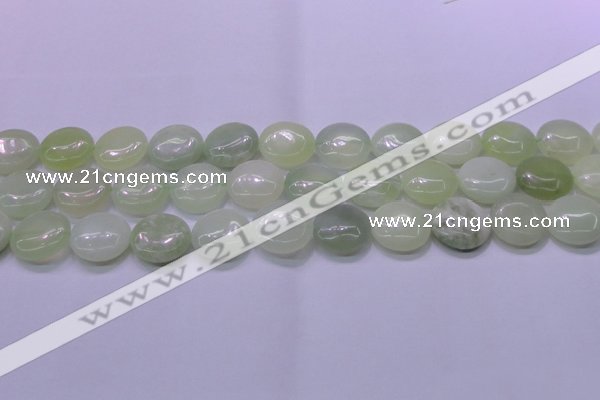 CXJ226 15.5 inches 18mm flat round New jade beads wholesale