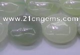 CXJ228 15.5 inches 25mm flat round New jade beads wholesale