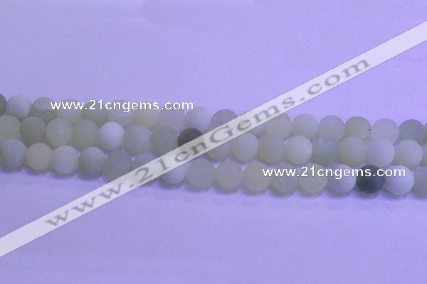 CXJ303 15.5 inches 10mm round matte New jade beads wholesale