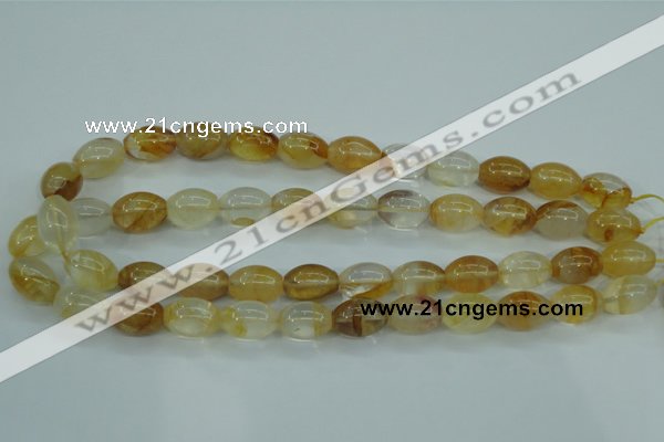 CYC120 15.5 inches 12*16mm rice yellow crystal quartz beads