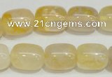 CYC15 15.5 inches 14*17mm drum yellow crystal quartz beads