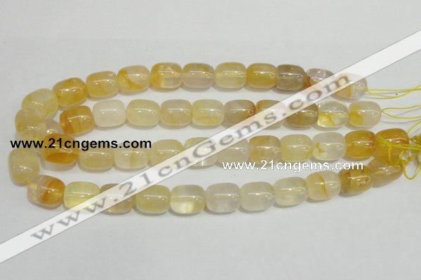 CYC15 15.5 inches 14*17mm drum yellow crystal quartz beads