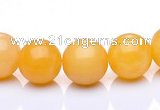 CYJ01 16 inches 4mm round yellow jade gemstone beads Wholesale