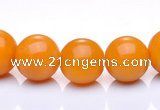 CYJ09 16 inches 4mm round yellow jade gemstone beads Wholesale