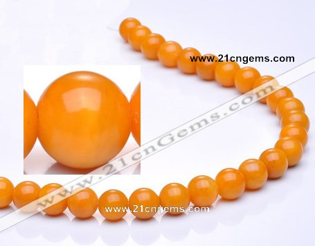 CYJ09 16 inches 4mm round yellow jade gemstone beads Wholesale