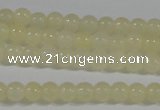 CYJ159 15.5 inches 4mm round yellow jade beads wholesale