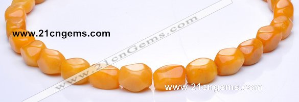 CYJ19 13*18mm irregular yellow jade gemstone beads Wholesale