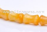 CYJ21 9*13mm bone shape yellow jade gemstone beads Wholesale