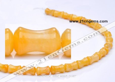 CYJ21 9*13mm bone shape yellow jade gemstone beads Wholesale