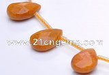 CYJ24 9*13mm faceted teardrop yellow jade beads Wholesale