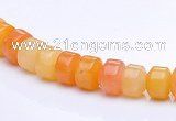 CYJ25 5*6mm rondelle yellow jade gemstone beads Wholesale