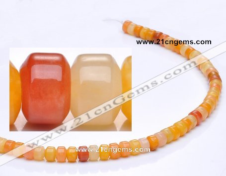 CYJ25 5*6mm rondelle yellow jade gemstone beads Wholesale