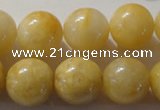 CYJ256 15.5 inches 16mm round yellow jade beads wholesale