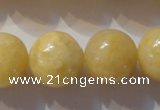 CYJ257 15.5 inches 18mm round yellow jade beads wholesale