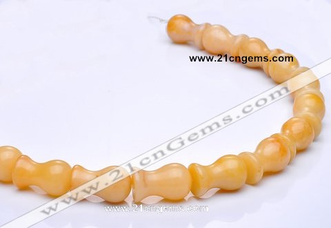 CYJ26 12*20mm lamp shape yellow jade gemstone beads Wholesale