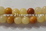 CYJ262 15.5 inches 8mm round mixed color yellow jade beads wholesale