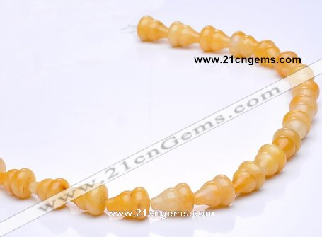 CYJ27 6*10mm calabash yellow jade gemstone beads Wholesale