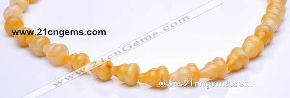 CYJ28 9*13mm calabash yellow jade gemstone beads Wholesale