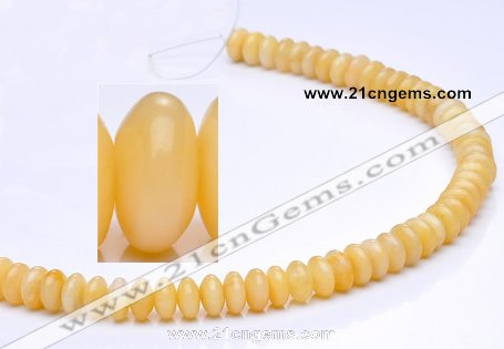 CYJ29 16 inch 4*8mm roundel yellow jade gemstone beads Wholesale